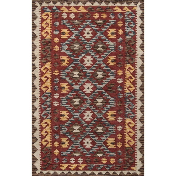 Momeni Casual Rectangle Area Rug, Red, 9'6" X 13'6"