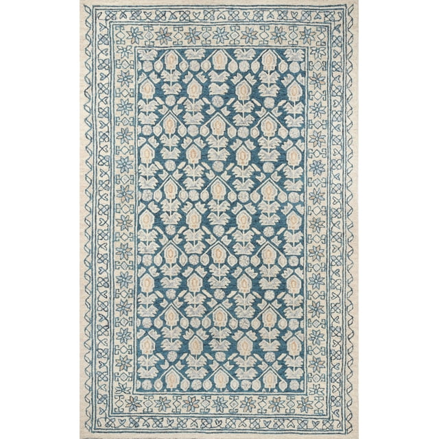 Momeni Tangier Geometric Traditional Area Rugs, Blue