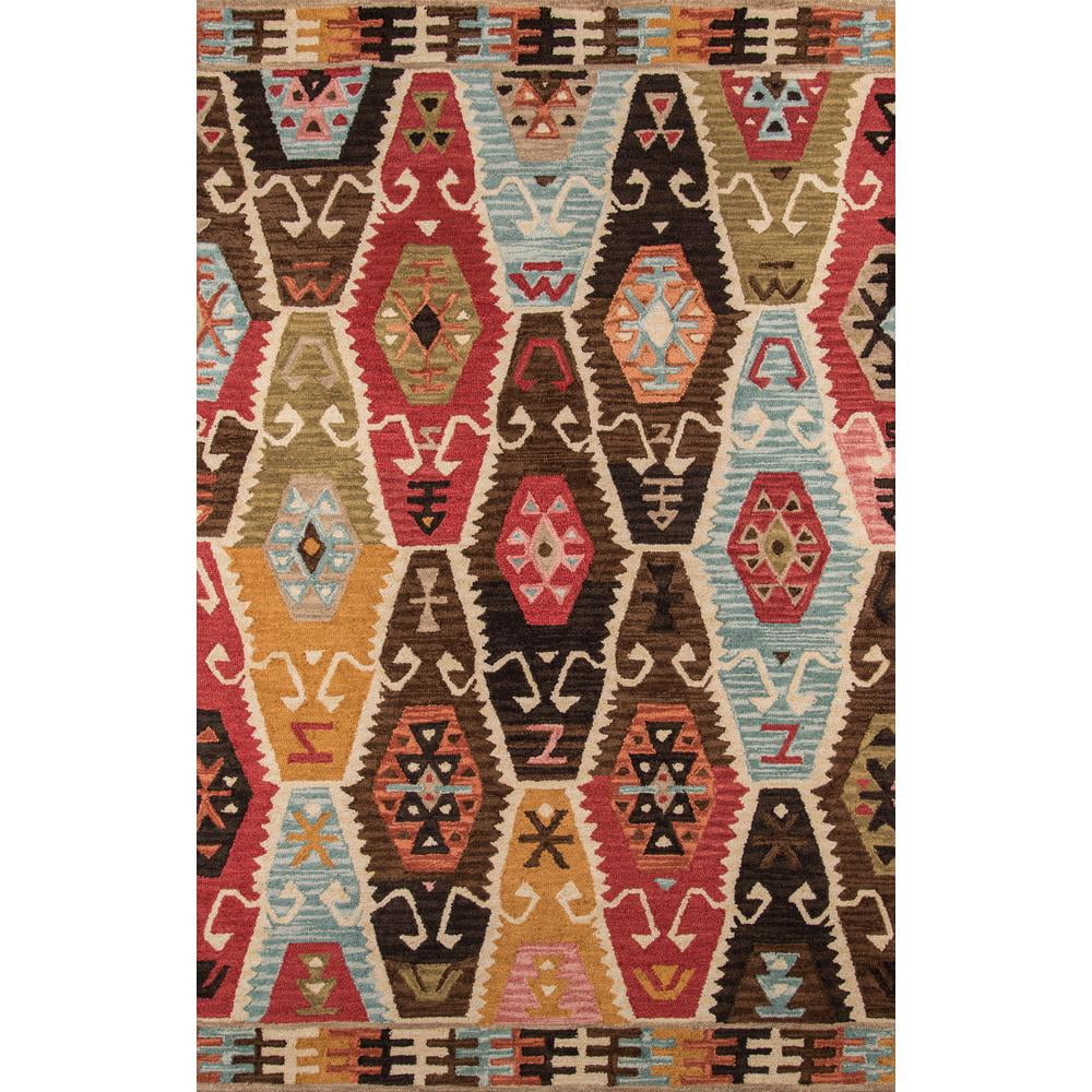 Nomadic Kazak Multicolor Wool 3'6" x 5'6" Hand-Tufted Rug
