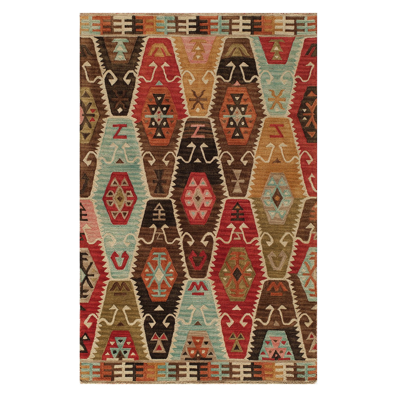 Handmade Red Wool and Synthetic Tufted 2' x 3' Rug