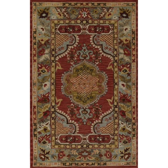 Momeni Tangier Traditional Medallion Area Rug, 2' X 3', Red