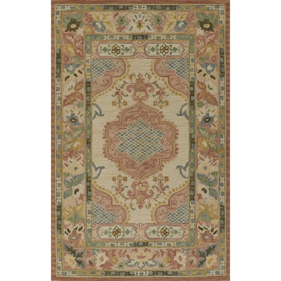Momeni Tangier Traditional Medallion Area Rug, 8' X 11', Rose