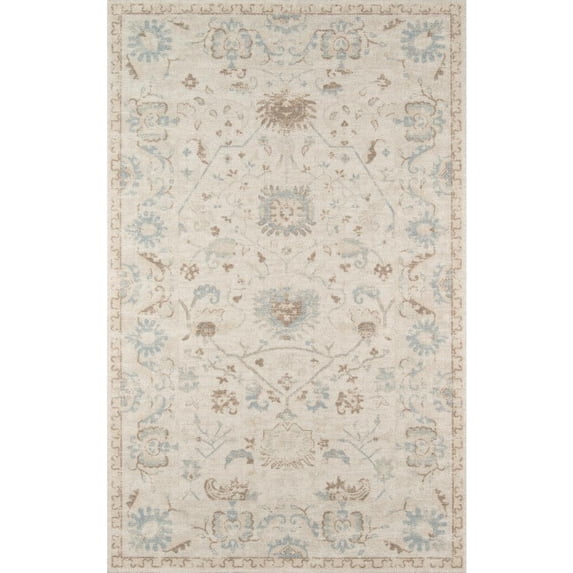Momeni Anatolia Wool and Nylon Machine Made Beige Area Rug 3'3" X 5'