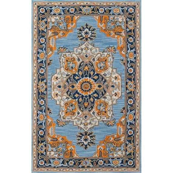 Momeni Traditional Rectangle Area Rug, Blue, 3' X 5'