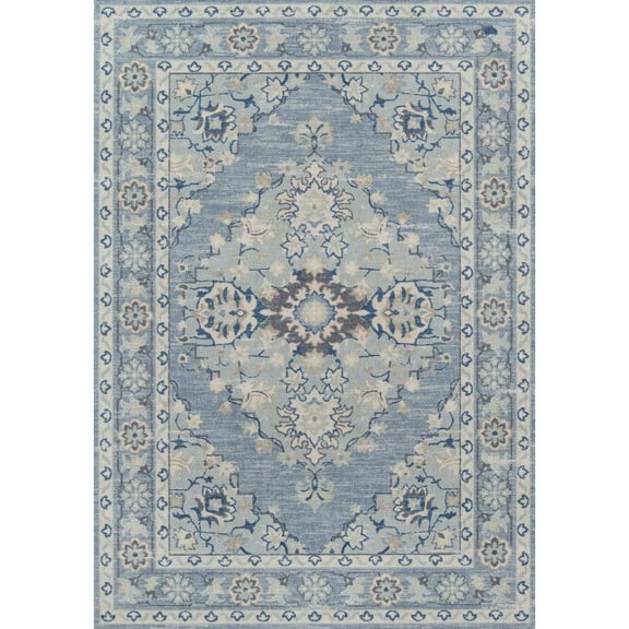 Momeni Anatolia Medallion Blue Area Rug 7'9" X 9'10", ANA-9