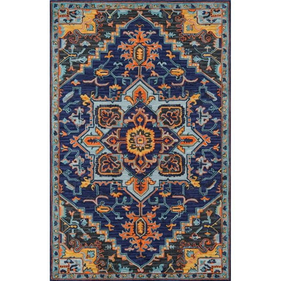 Momeni Traditional Rectangle Area Rug, Navy, 2' X 3'