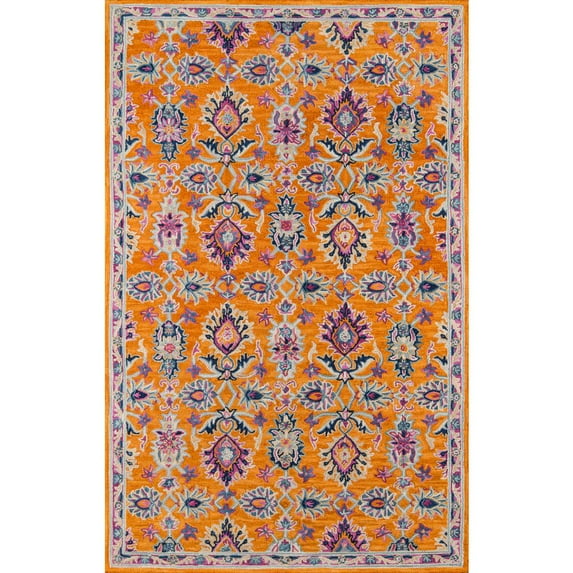 Momeni Ibiza Hand Tufted Wool Orange Area Rug 8' X 10'