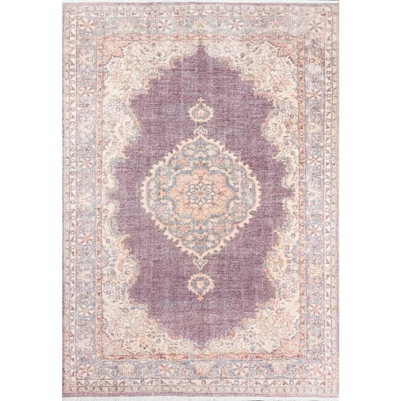 Momeni Traditional Rectangle Area Rug, Plum, 2' X 3'