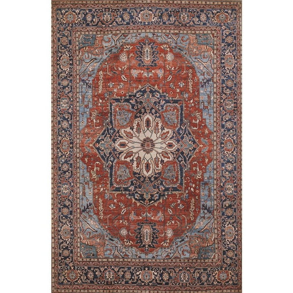 Momeni Traditional Rectangle Area Rug, Red, 2' X 3'