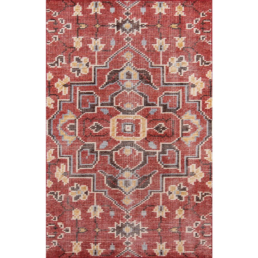 Ophelia Hand-Knotted Red Wool and Cotton Area Rug 2' x 3'