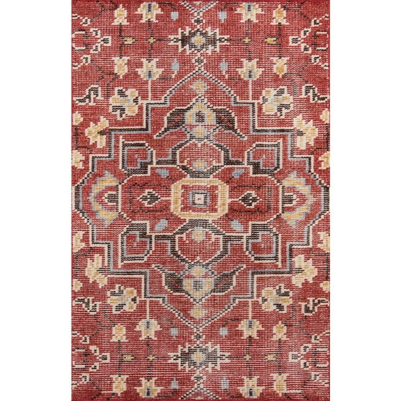 Momeni Traditional Rectangle Area Rug, Red, 3'6" X 5'6"