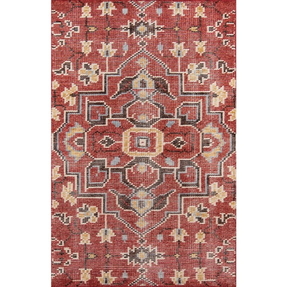 Momeni Ophelia Medallion Traditional Area Rugs, Red