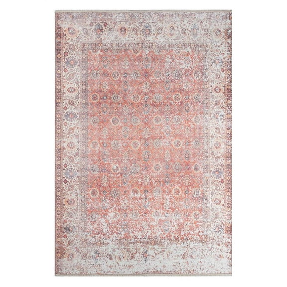 Momeni Traditional Rectangle Area Rug, Red, 5'6" X 8'6"