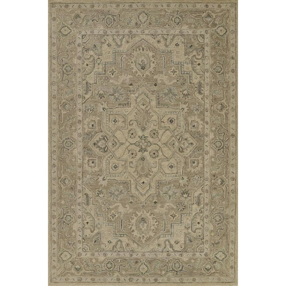 Momeni Traditional Rectangle Area Rug, Taupe, 9' X 12'