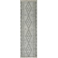 thumbnail image 1 of Momeni Bristol Hand Woven Wool and Cotton Geometric Grey Area Rug 2'3" X 8' Runner, 1 of 12