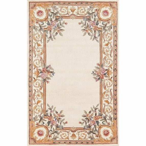 Momeni Harmony India Hand Tufted Wool Transitional Ivory Area Rug 3'6" X 5'6"