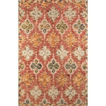 Momeni Transitional Rectangle Area Rug, Red, 5' X 8'