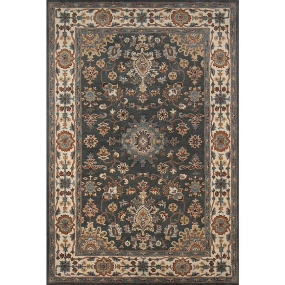 Momeni Traditional Rectangle Area Rug, Grey, 2' X 3'