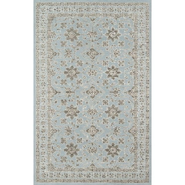 Momeni Valencia Hand Tufted Wool and Viscose Blue Area Rug 2' X 3'