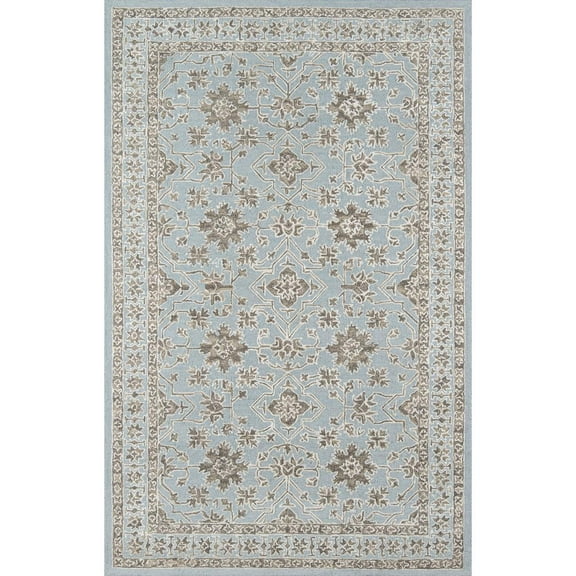 Momeni Valencia Hand Tufted Wool and Viscose Blue Area Rug 2' X 3'