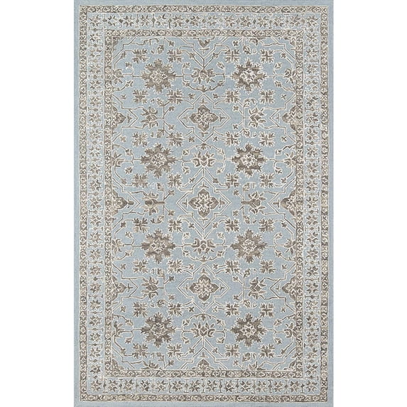 Momeni Valencia Hand Tufted Wool and Viscose Blue Area Rug 9' X 12'