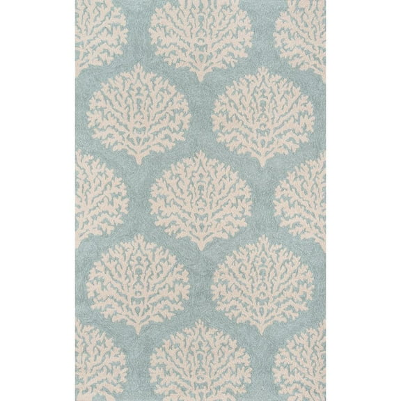 Momeni Veranda 2' X 3' Contemporary Hand Hooked Rug in Blue