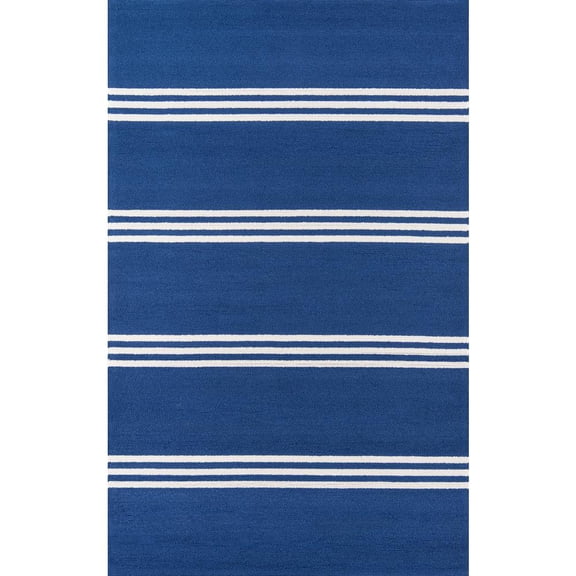 Momeni Contemporary Rectangle Area Rug, Maritime Blue, 8' X 10'