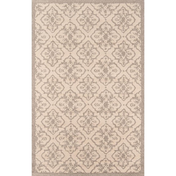 Momeni Rugs Veranda Collection, Contemporary Indoor & Outdoor Area Rug, Easy to Clean, UV protected & Fade Resistant, 3'9" x 5'9", Taupe