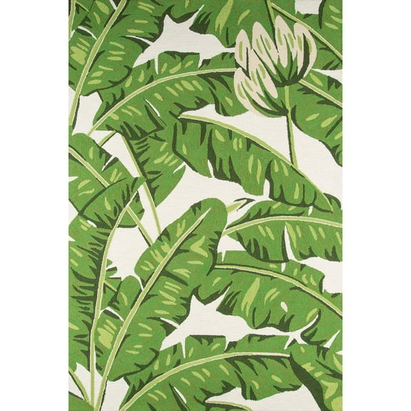 Momeni Veranda Polypropylene Hand Hooked Green Indoor Outdoor Rug 9' X 9' Round