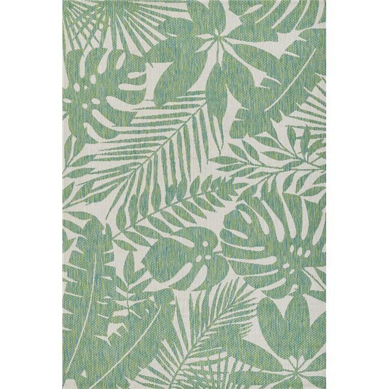 Green Geometric Synthetic Washable Rectangular Rug 9'3" x 12'6"