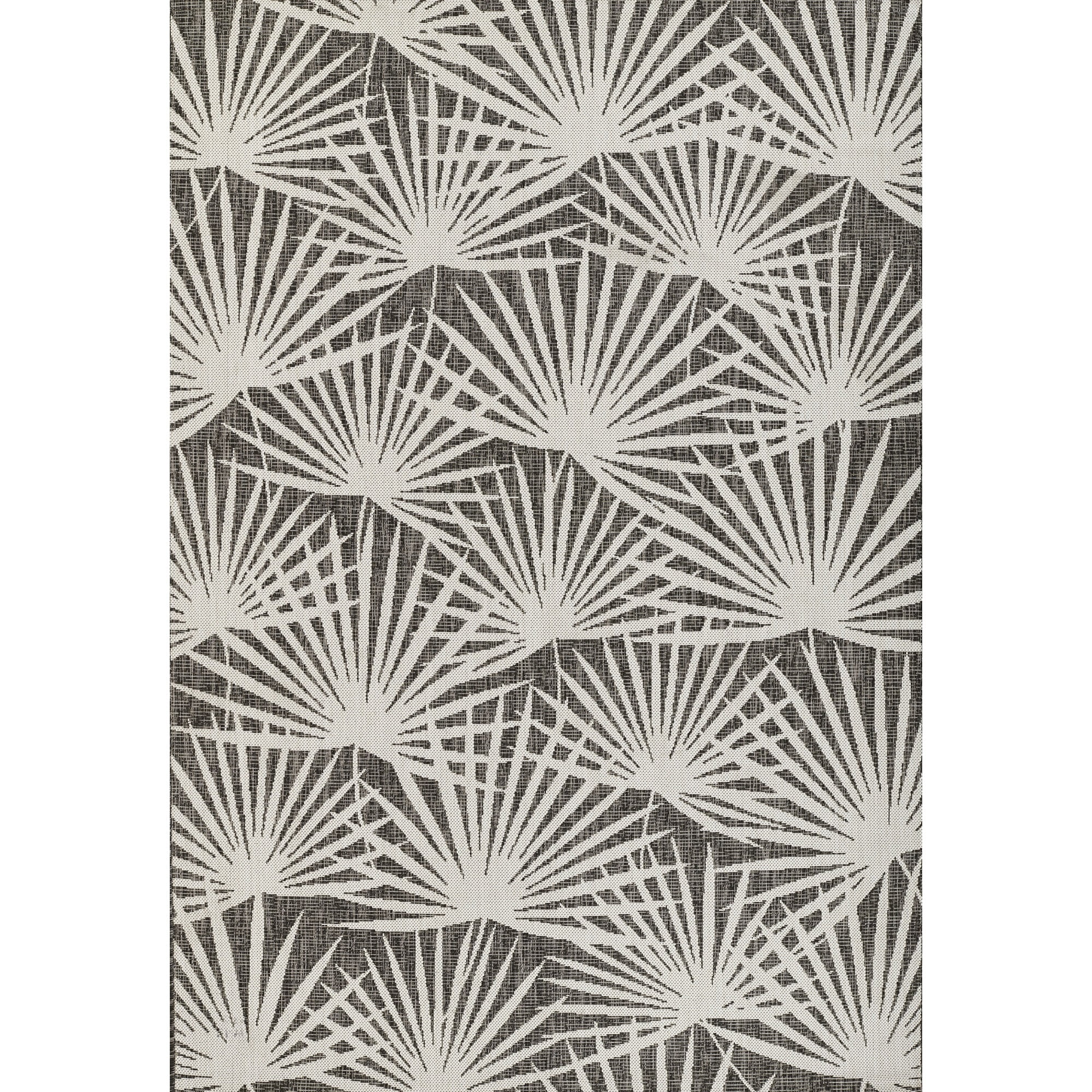 Charcoal Geometric Flat Woven Reversible Runner Rug