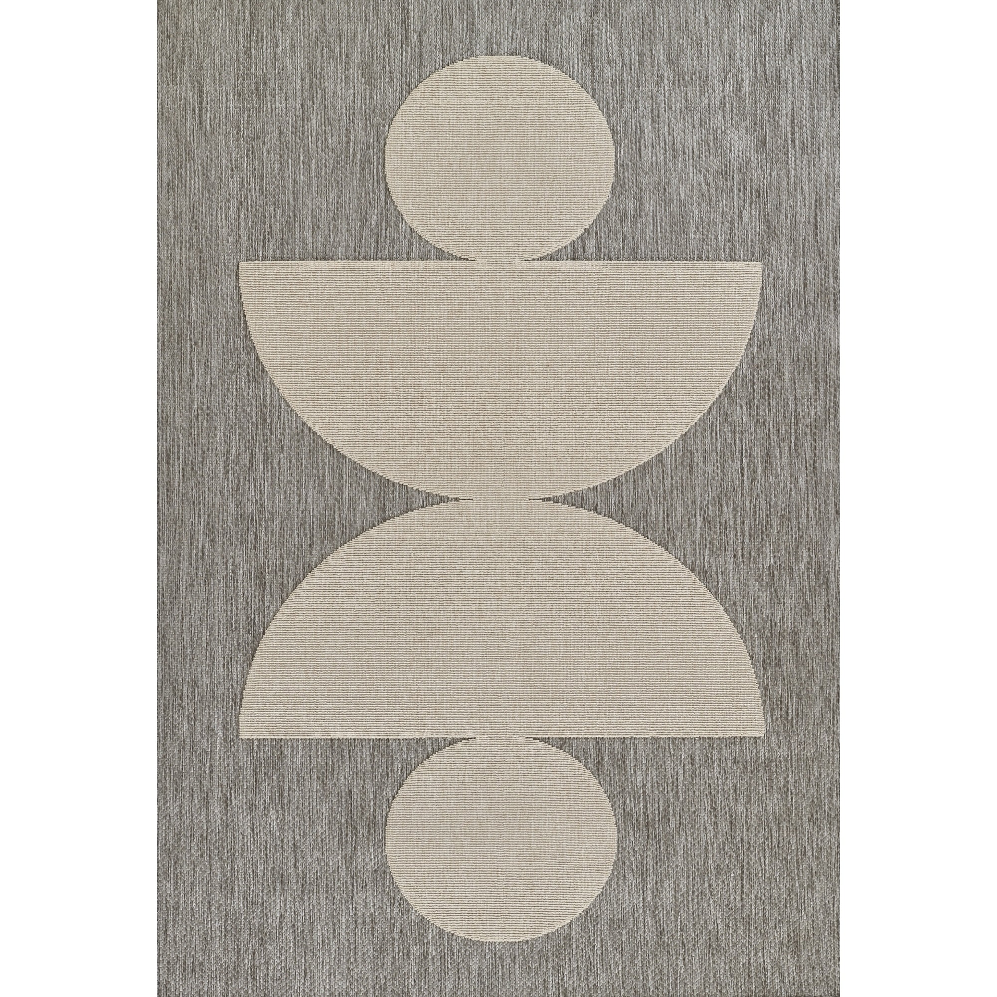 Gray Geometric Flat Woven Indoor/Outdoor Rug 5'3" x 7'6"