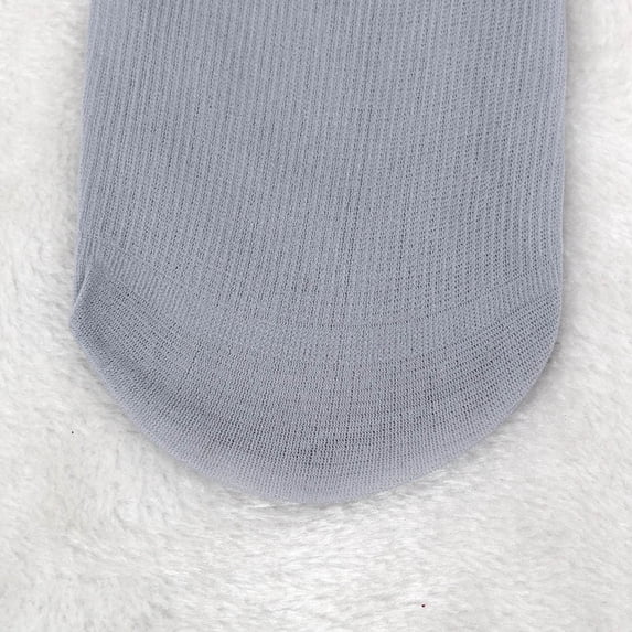 Only Moment 10 Pairs Athletic Running Ankle Socks Bamboo Fiber Scrunch Socks Knit Mid Calf Rib Tube Scrunchy Slouchy Retro Trendy Crew Socks Grey,1 Size
