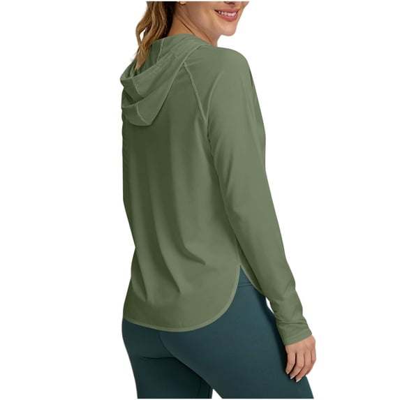 Only Moment Under 15$ Shirt Outdoor Sun Shield Hooded Jacket For Women Long Sleeve Zip Up Lightweight Quick Dry Athletic Hiking Fishing Sun Shirt With Pockets