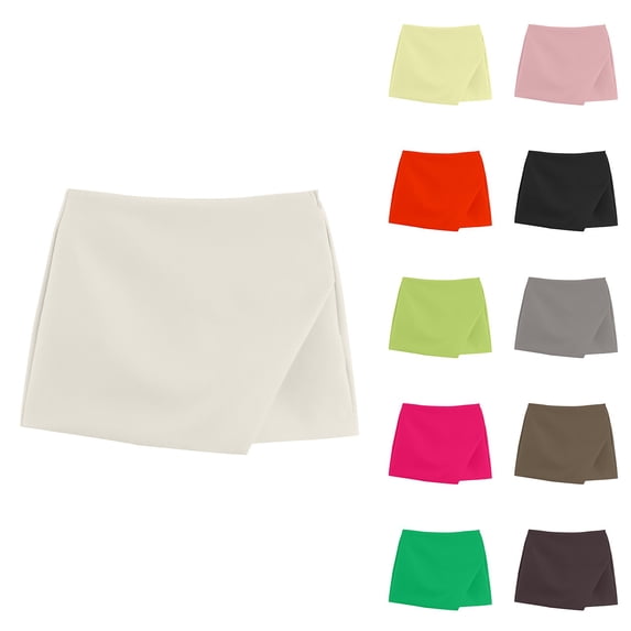 Only Moment 2026 Active Skirts for Women Polyurethane Fiber Solid Casual Boho Ruffle Tiered Skorts High Waist Mini Skirts Golf Tennis Crochet Shorts Wowomen's Activewear Skirts & Skorts Pink,XS