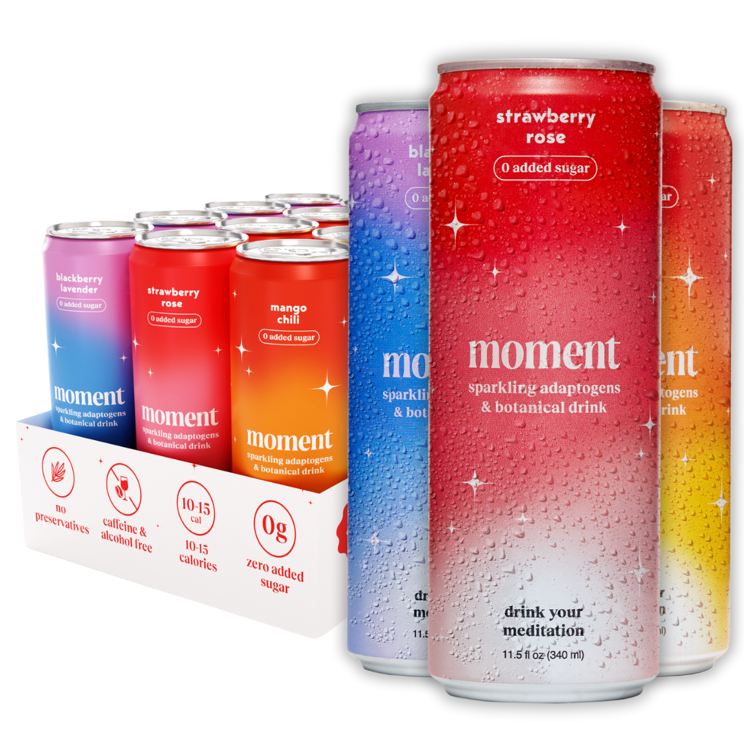 Moment Adaptogen Drink Sparkling Soda Variety, 11.5 Oz, 12 Pack Cans - Shop  Black Friday Deals for 2024!