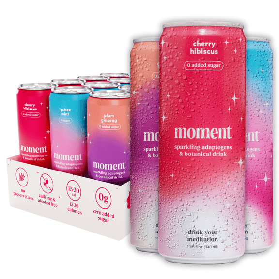 Moment Adaptogen Drink Variety Mixed, 11.5 Oz, 18 Pack Cans