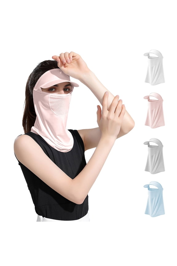 B Baseball Cap Adjustable Size Outdoor Sun Hat Detachable Neck Face Nylon,Spandex Outdoor UPF 50+ Sun Protection Removable Face and Neck Flap One Size