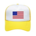 thumbnail image 1 of Only Moment Baseball Cap Unisex America Baseball Cap United States Mesh Splice Hat For Men Women USA Flag Adjustable Hat Size Strapback Breathable Trucker Caps Casual Sun Peak Hat, 1 of 2