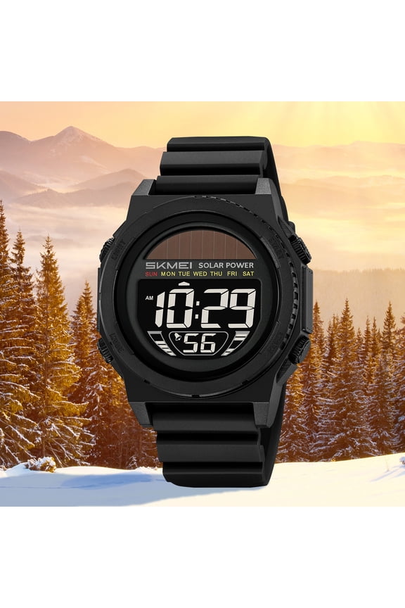 Moment Beauty Electronic Watch Men's 2025 New Outdoor Sports Multifunctional Solar Watch Student Fashion Watch