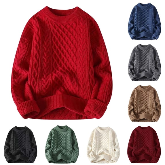 Only Moment Beige Dressy Casual Blouses Cable Knitted Chunky Sweaters Crew Neck Casual Tunic Work Tops Spring Plus Size Sweaters Date Night Outfit 2026 Dressy Blouse M