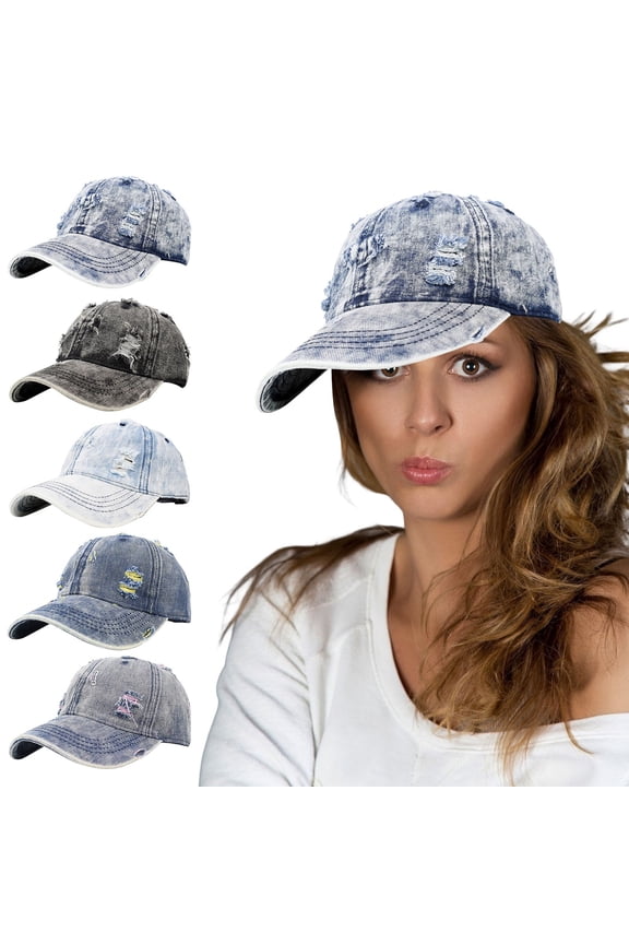 Black Distressed Cap Everyday Premium Dad Hat Polyester,Cotton Adjustable Snapback Multipack Ball Caps for Custom Embroidery Running Workouts Outdoor One Size