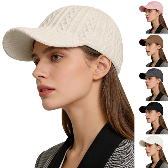 Only Moment Black Knit Cap Baseball Style Unisex Vintage Washed Cotton Baseball Cap Cotton Adjustable Washer Friendly Sport Hats for Golf Running One Size