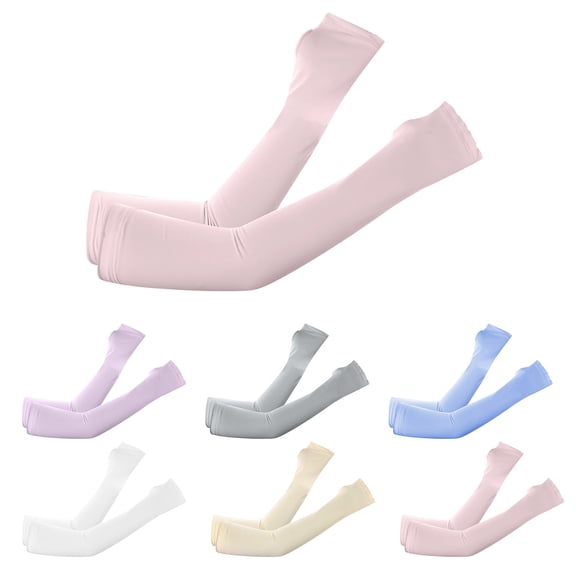 Only Moment Blue Arm Compression Sleeve Women Soft Arm Sleeves Children's Ice Sleeve Nylon,Spandex UV Sun Protection Cooling Compression Arm Covers for Outdoor Work, Sports L