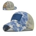 thumbnail image 1 of Only Moment Blue Mesh Back Hat Structured Baseball Hats for Men Women Polyester,Cotton Soft Unconstructed Plain Blank Adjustable Size Dad Hat One Size, 1 of 8