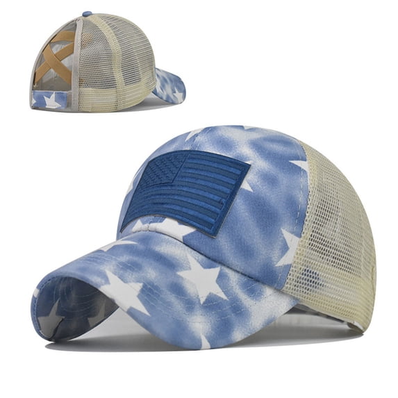 Only Moment Blue Mesh Back Hat Structured Baseball Hats for Men Women Polyester,Cotton Soft Unconstructed Plain Blank Adjustable Size Dad Hat One Size