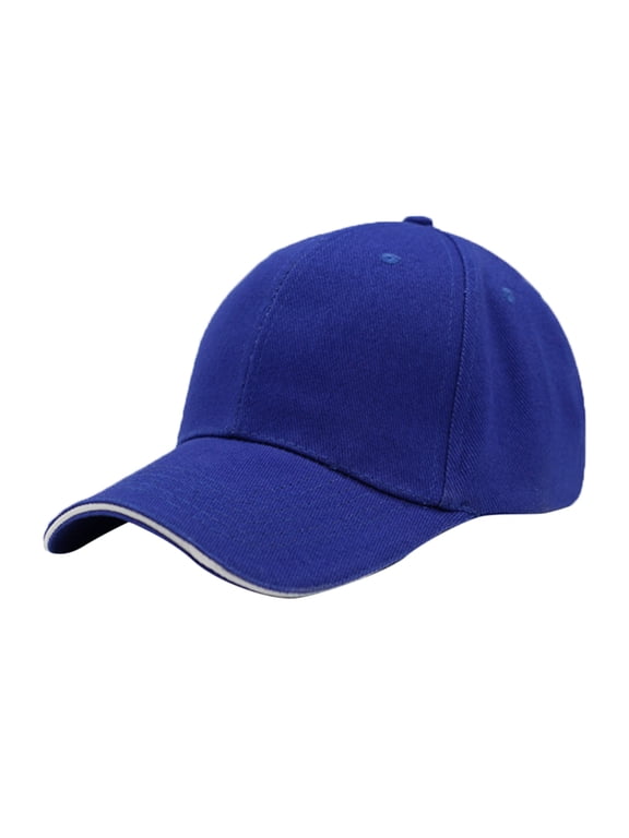 Blue Unisex Vintage Washed Baseball Cap Hat Cotton Adjustable Snapback Multipack Ball Caps for Custom Embroidery Running Workouts Outdoor One Size