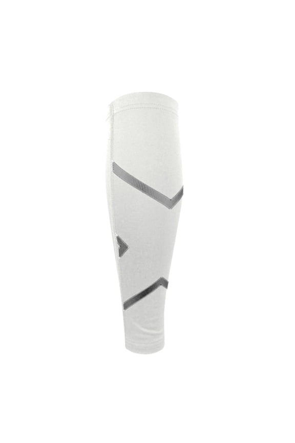 Calf Compression Sleeve for Men & Women Polyester for Sports, Daily Wear – Shin Splint Compression Sleeve provides Shin Splint Relief, Pain Relief from Injury, Weak Calves White,XL