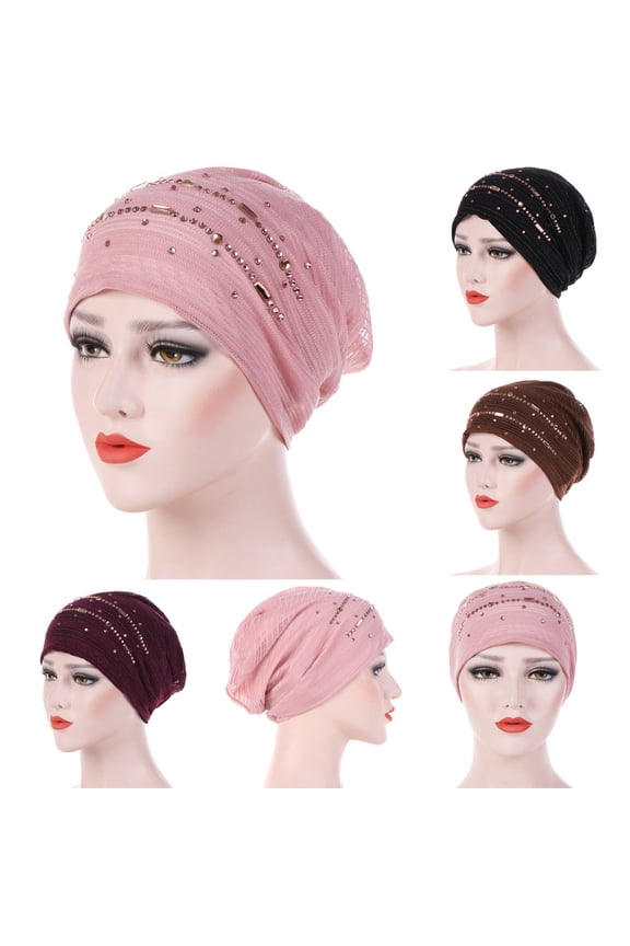 Chemo Caps for Women Chemo Headwear for Women Turban Polyester Pre-Tied Head Scarf Headwraps Soft Turbans Cancer Hats Chemo Beanie Coverings Scarves Coffee,One Size