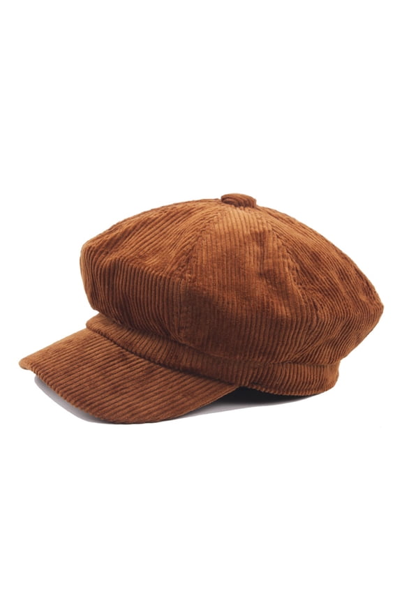 Coffee Beret Caps Newsboy Cap for Men/Women Polyester Adjustable Herringbone Tweed Wool Hats Blend Flat Cap Ivy Cabbie Driving Hat One Size